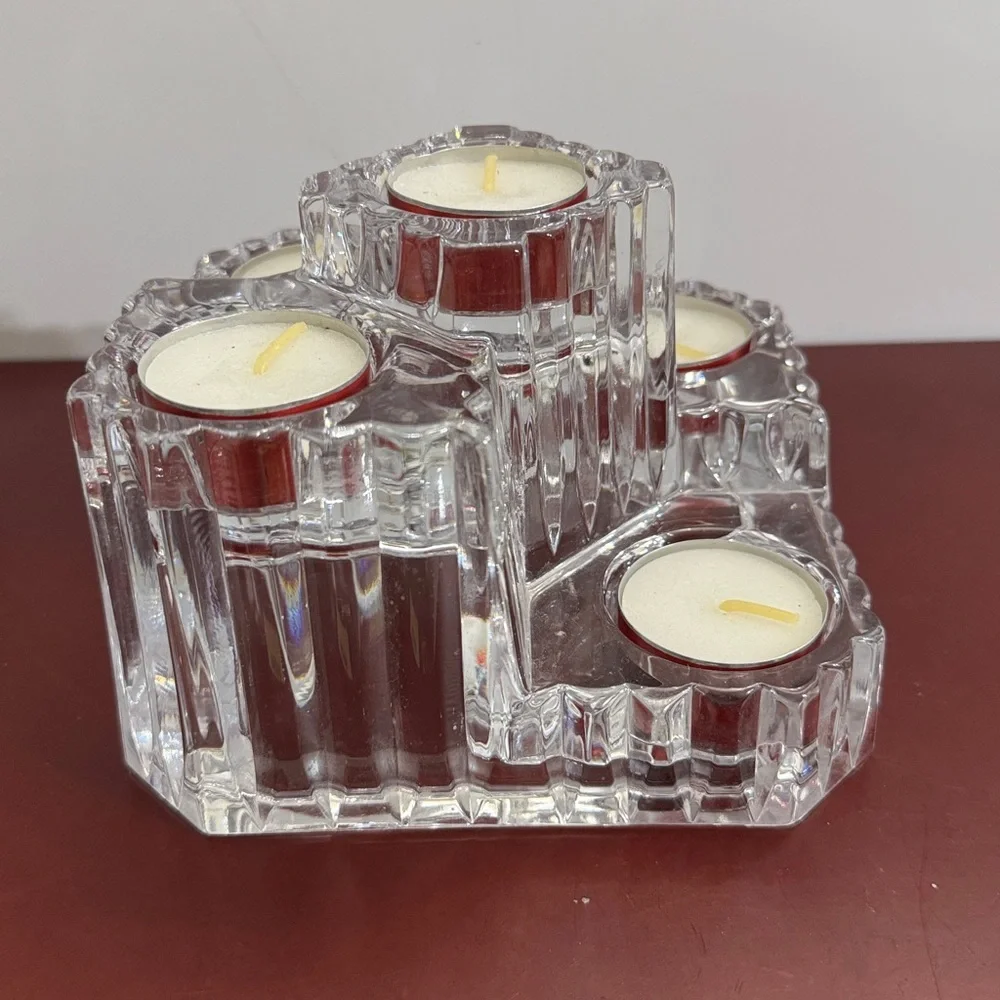 Partylite Rare Vintage Retired Crystal Castle 5 Tier Tealight Candleholder